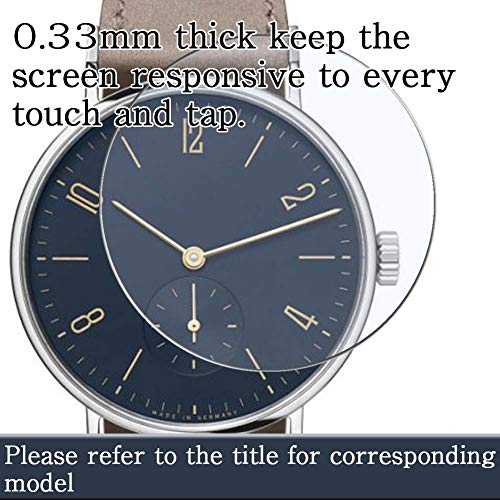 Vaxson 3 Unidades Protector de Pantalla de Cristal Templado, compatible con Smartwatch Smart Watch LOKMAT MK16, 9H Película Protectora