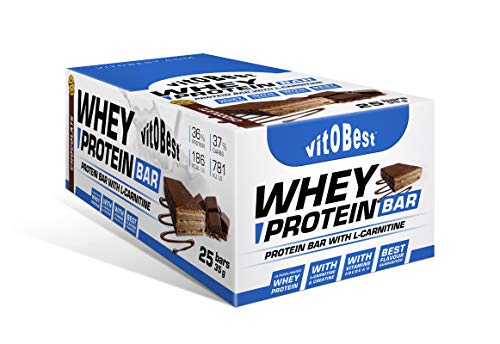 WHEY PROTEIN BAR 35 g CHOCO (25 Uds.) - Suplementos Alimentación y Suplementos Deportivos - Vitobest