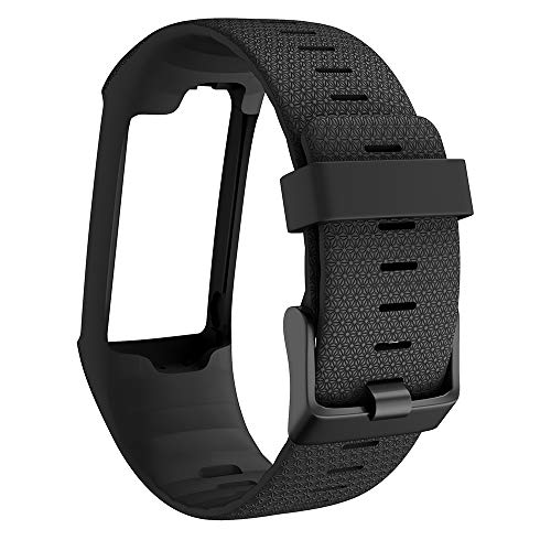 WIIKAI Compatible con Polar A360/A370 Correas para Relojes, Correa de Pulsera de Reemplazo(Negro).