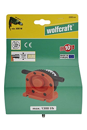 Wolfcraft WFC2202, Bomba, vástago, rojo,13 mm (CE), 1300 l/h