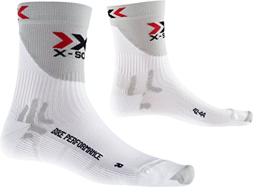 X-Socks Hombre Bike Performance Calcetín, Primavera/Verano, Hombre, Color Blanco, tamaño Extra-Large