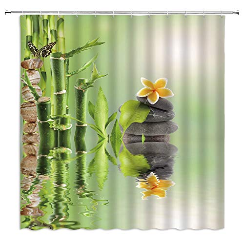 XCBN Cortina de baño Impermeable con Estampado 3D Estampado de Flores Cortina de Ducha Tela decoración del hogar Cortina de baño A10 150x200cm