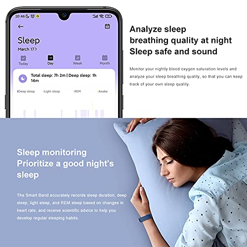 Xiaomi Mi Band 6, Pulsera Inteligente de Actividad,Monitores de Actividad, Fitness Tracker,Pantalla Completa de 1,56",Negro( Versión Global)