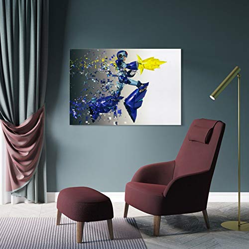 XIXILI Póster de Megaman X, cuadro decorativo para pared, para sala de estar, dormitorio, 60 x 90 cm