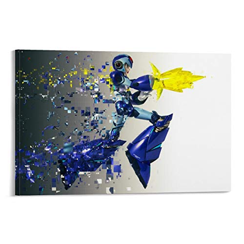 XIXILI Póster de Megaman X, cuadro decorativo para pared, para sala de estar, dormitorio, 60 x 90 cm