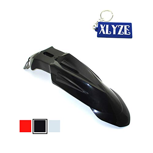 XLYZE Motocicleta Guardabarros Delantero Guardabarros Negro para Yamaha Kawasaki Dirt Bike Motocross Supermoto