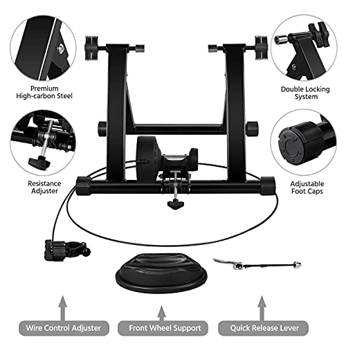 Yaheetech Rodillo de Entrenamiento de Bicicleta Entrenador Bicicleta Resistencia Ejercicio Soporte