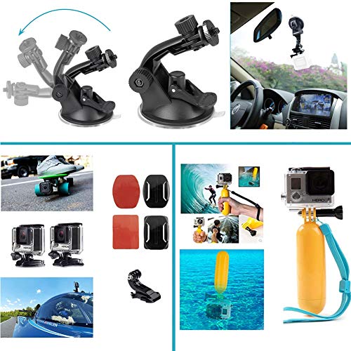 YEHOLDING 13 en 1 Accesorios para Gopro, Kit Accesorios para Action CAM Compatible con GoPro Hero 10 9 8 MAX 7 6 5 4 Black SJ4000 y Otras cámaras Deportivas