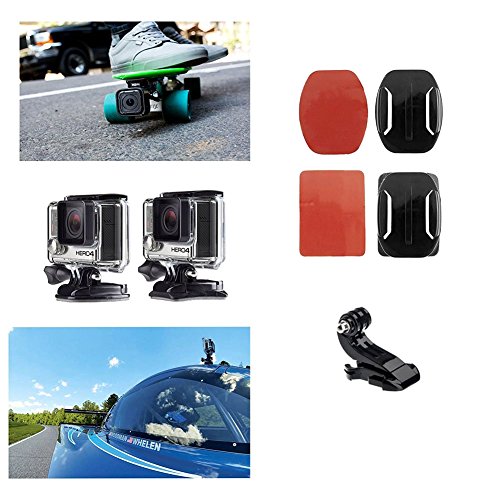 YHTSPORT 20-en-1 Accesorios de cámara de acción para GoPro Hero 9 8 MAX 7 6 5 4 Black GoPro 2018 Session Fusion Silver White Insta360 dji SJCAM APEMAN AKASO y Otras cámaras.