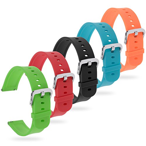 Zacro 5Pcs 20mm Reemplazo de Correa de Amazfit Bip Multicolor Impermeable Universal,Pulsera Ajustable para Xiaomi Huami Amazfit Bip bit Lite Youth Watch (Sin Tracker)