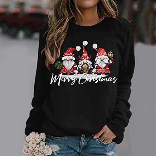 Zilosconcy Sudaderas Mujer Baratas Jersey Arbol Navideño Feo Sudaderas Navideñas Mujer Divertido Pullover Navidad Ugly Jerseys Navideños Adolescente Chica Sudadera Navideña Talla Grande Sueter