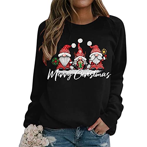 Zilosconcy Sudaderas Mujer Baratas Jersey Arbol Navideño Feo Sudaderas Navideñas Mujer Divertido Pullover Navidad Ugly Jerseys Navideños Adolescente Chica Sudadera Navideña Talla Grande Sueter