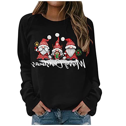 Zilosconcy Sudaderas Mujer Baratas Jersey Arbol Navideño Feo Sudaderas Navideñas Mujer Divertido Pullover Navidad Ugly Jerseys Navideños Adolescente Chica Sudadera Navideña Talla Grande Sueter