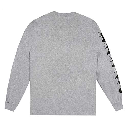 Zoo York Wrapped Statue Long Sleeve Camiseta, Heather Grey, Small para Hombre