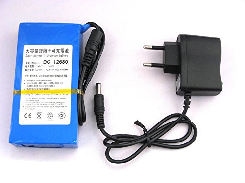 12V DC Batería Recargable Li-Ion para Cámara CCTV 6800mAh Lithium-Ion