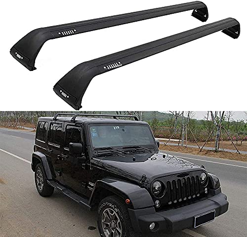 2 Piezas Coche Bacas Barra Transversal para Jeep Wrangler JK JL Unlimited 2007-2020, Portaequipajes Bastidores de Bicicletas Accesorios de estilo de Coche