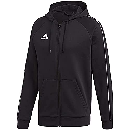 adidas CORE18 FZ Hoody Sweatshirt, Hombre, Black/White, XL