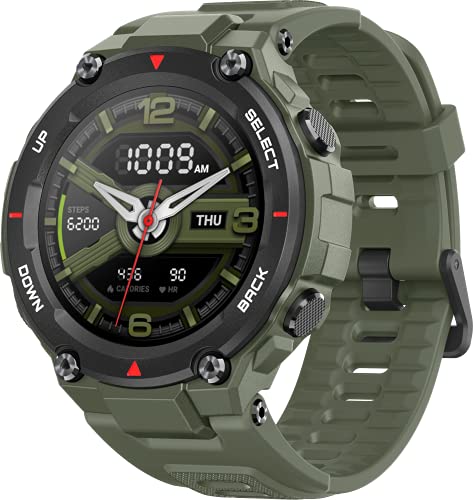 Amazfit T-Rex Smartwatch Pulsera Inteligente Reloj deportativo Monitor de Sueño Notificación Llamada y Mensaje para Andriod iOS (Army Green)