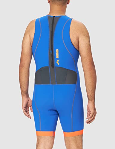 Arena Bañador 1P Trisuit St 2 Zip Traje De Baño, Hombre, Royal/Orange, M