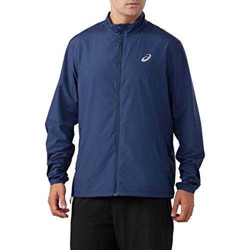 ASICS Silver Jacket Chaqueta, Azul índigo, Large para Hombre