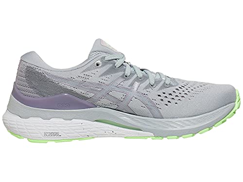 ASICS Zapatillas de running Gel-Kayano 28 para mujer, Gris piedra/lavanda suave, 42.5 EU