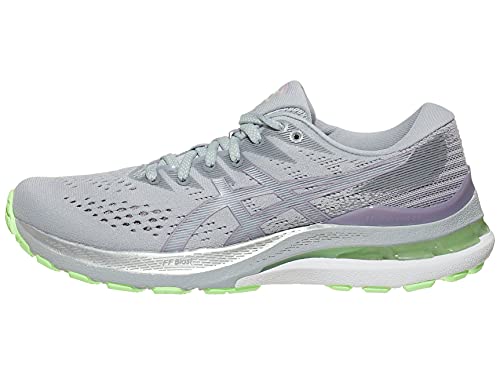 ASICS Zapatillas de running Gel-Kayano 28 para mujer, Gris piedra/lavanda suave, 42.5 EU