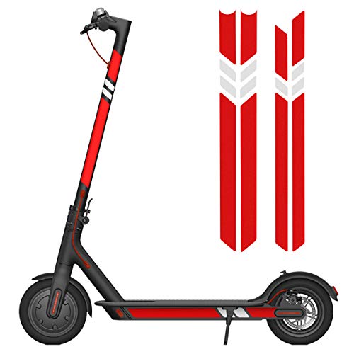 azamp Pegatina Reflectante Scooter Eléctrico Sticker Prueba de Agua Scooter Styling Pegatinas Accesorios Reflectantes, Fit Pegatinas Decorativas de Estilo para Xiaomi Mijia M365 Scooter Eléctrico