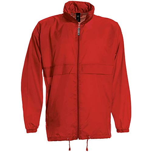 B&C Men's Sirocco Impermeable, Rojo (Red 000), XXL para Hombre