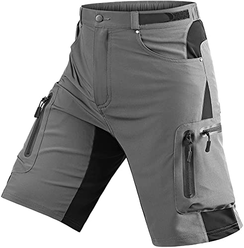 BenBoy Culotte Ciclismo Hombre Pantalones Cortos de Ciclismo Transpirables Pantalones Cortos de Bicicleta de Montaña,Bolsillos con Cremallera