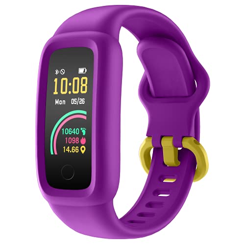 BIGGERFIVE Vigor 2 Pulsera Actividad Inteligente Reloj Inteligente para Niños Niñas 5-12 Años,, Impermeable IP68 Deportivo Smartwatch con Podómetro Pulsómetros Monitor de Sueño Contador de Caloría