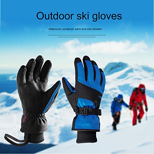 BIKETAFUWY Guantes de ciclismo para hombre y mujer, guantes de deporte con dedos completos, palma acolchada, para bicicleta, moto, carreras, deportes al aire libre, guantes de invierno