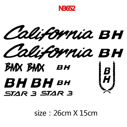 BYTT BH-California-Kit1 Pegatinas Cineli Calcomanías para Bicicleta de montaña Ciclismo Pegatina Pegatina Cañón Bicicleta Ruedas Calcomanías Protector Partes (Color Name : Gold)