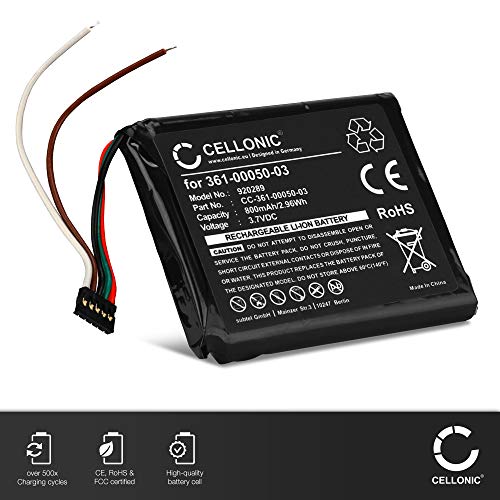 CELLONIC® Batería de Repuesto 361-00050-03,361-00050-10 Compatible con Garmin Edge 510, 800mAh Accu GPS Pila sustitución Battery