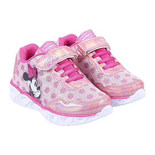 CERDÁ LIFE'S LITTLE MOMENTS, Zapatillas con Luces Niña de Minnie-Licencia Oficial Disney Niñas, Rosa, 27 EU