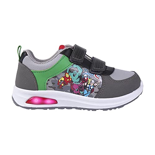 CERDÁ LIFE'S LITTLE MOMENTS, Zapatillas con Luces Niño de Avengers-Licencia Oficial Marvel, Gris, 26 EU