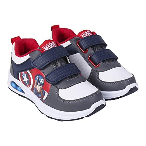 CERDÁ LIFE'S LITTLE MOMENTS, Zapatillas con Luces Niño de Avengers-Licencia Oficial Marvel, Gris, 28 EU