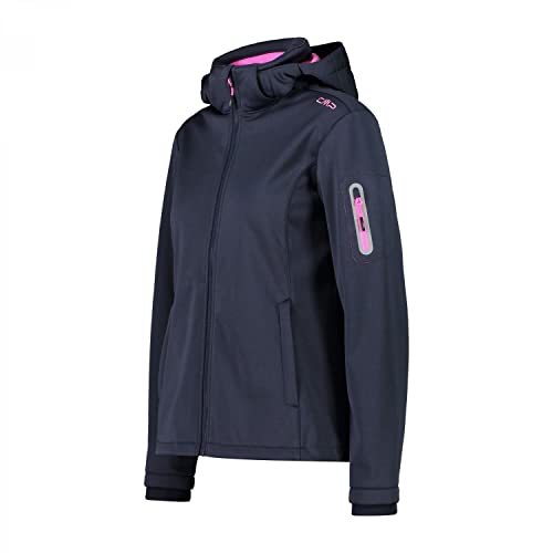 CMP Windproof and Waterproof Softshell Melange Jacket WP 7,000 Chaqueta Shell, B.Blue Mell-Purple Fluo, 52 para Mujer