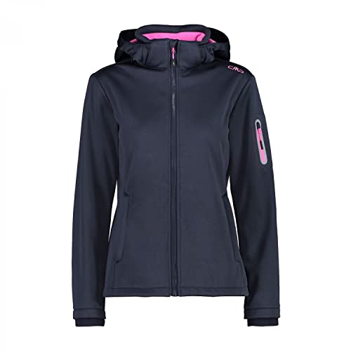 CMP Windproof and Waterproof Softshell Melange Jacket WP 7,000 Chaqueta Shell, B.Blue Mell-Purple Fluo, 52 para Mujer