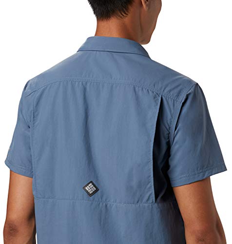 Columbia Cascades Explorer Camisa de Manga Corta, Hombre, Azul (Mountain), M