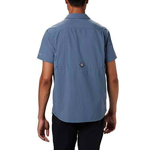 Columbia Cascades Explorer Camisa de Manga Corta, Hombre, Azul (Mountain), M