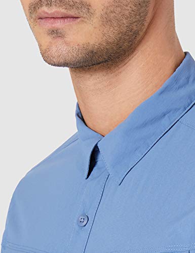 Columbia Newton Ridge Camisa de Manga Larga, Hombre, Bluestone, M