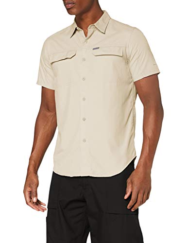 Columbia Silver Ridge 2.0, Camisa de manga corta, Hombre, Beige (Fossil), Talla L