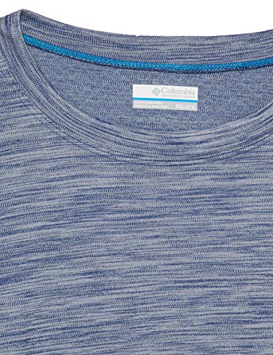 Columbia Zero Rules, Camiseta de manga corta, Hombre, Azul (Carbon Heather), Talla L