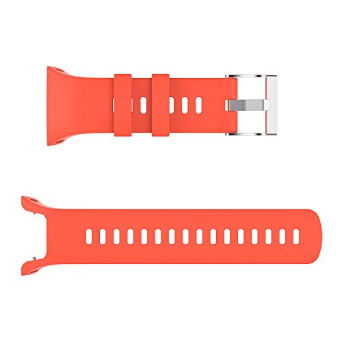 Correa de silicona de 22 mm para Suunto Spartan Trainer Wrist HR Accesorios de repuesto, Rojo,