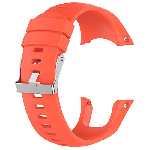 Correa de silicona de 22 mm para Suunto Spartan Trainer Wrist HR Accesorios de repuesto, Rojo,