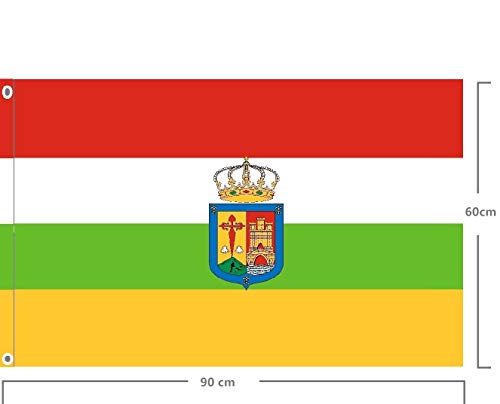 Durabol Bandera de La Rioja Comunidades autónomas de España 60 * 90 cm Satin 2 Anillas metálicas fijadas en el Dobladillo