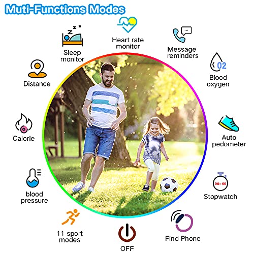 Dwfit Pulsera Actividad Inteligente Reloj Inteligente para Niños Niñas, Impermeable IP68 Deportivo Smartwatch con Podómetro Pulsómetros Monitor de Sueño Contador de Caloría