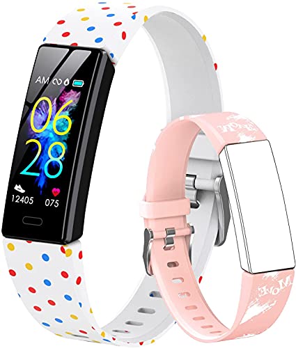 Dwfit Pulsera Actividad Inteligente Reloj Inteligente para Niños Niñas, Impermeable IP68 Deportivo Smartwatch con Podómetro Pulsómetros Monitor de Sueño Contador de Caloría