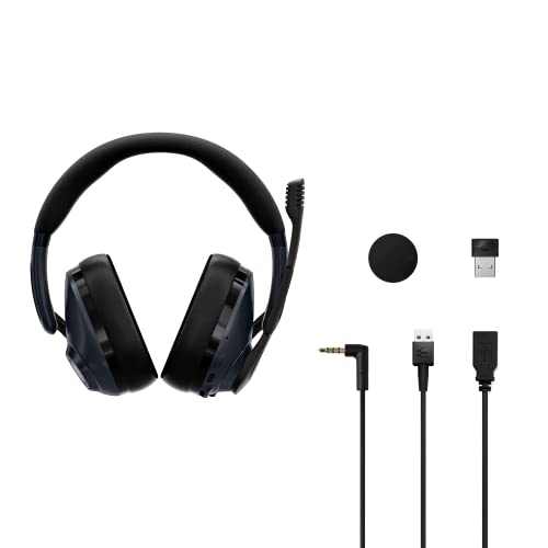 EPOS H3Pro Auriculares Inalámbricos Híbridos - Cascos Gaming para PC - Auriculares con Micrófono con Cancelación de Ruido Mejorada y Mezcla de Audio, Compatible con Windows 10 (Negro)