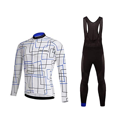 Future Sports Bike Wear Sets de Ropa Bicicleta, Maillots Jersey Manga Larga & Pantalones Acolchados Hombre Respirable Cómodo Invierno Business Gifts